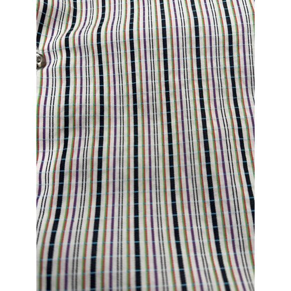 Robert Graham Tailored Fit Villa Multicolor Striped Button Up Shirt Men's L - Picture 5 of 10